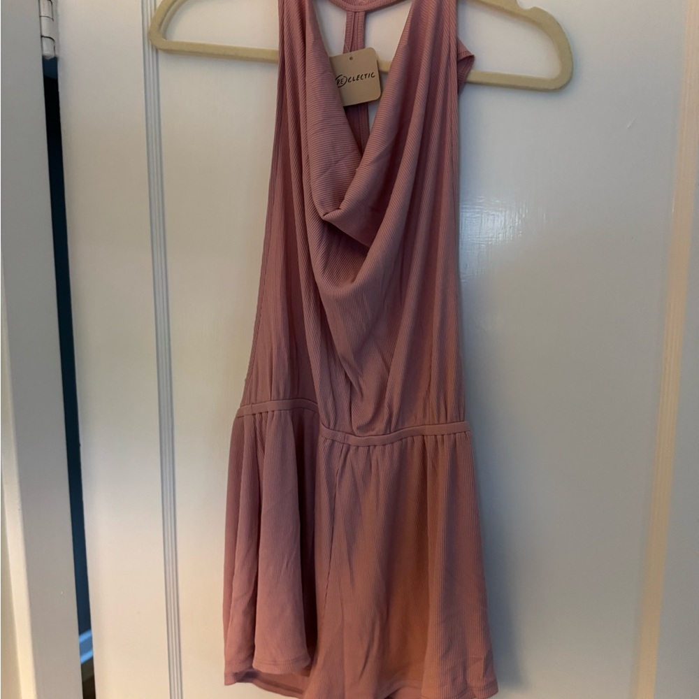 Urban Outfitters pink halter romper